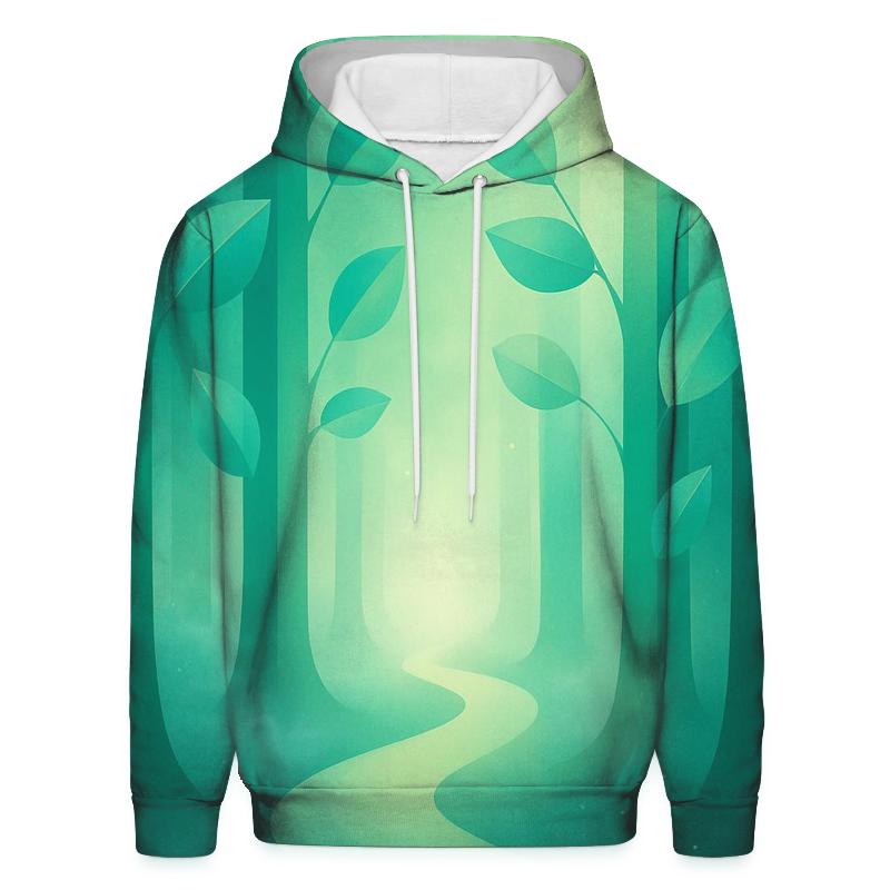 Prismatic Forest Gradient Trails premium hoodies