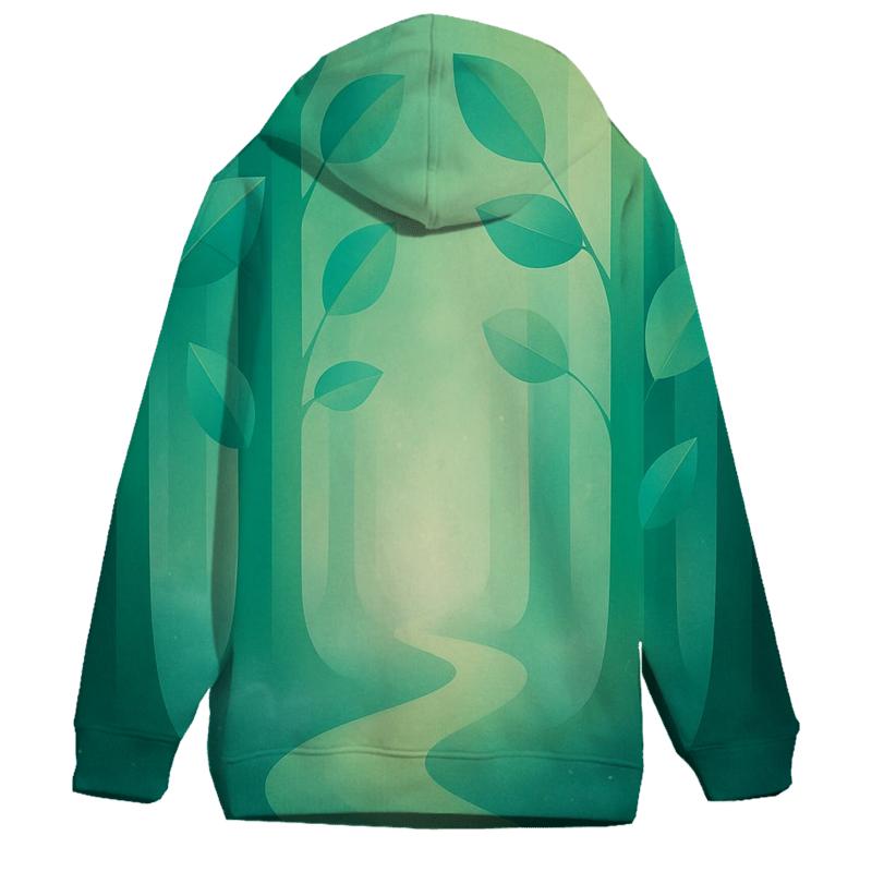Prismatic Forest Gradient Trails premium hoodies