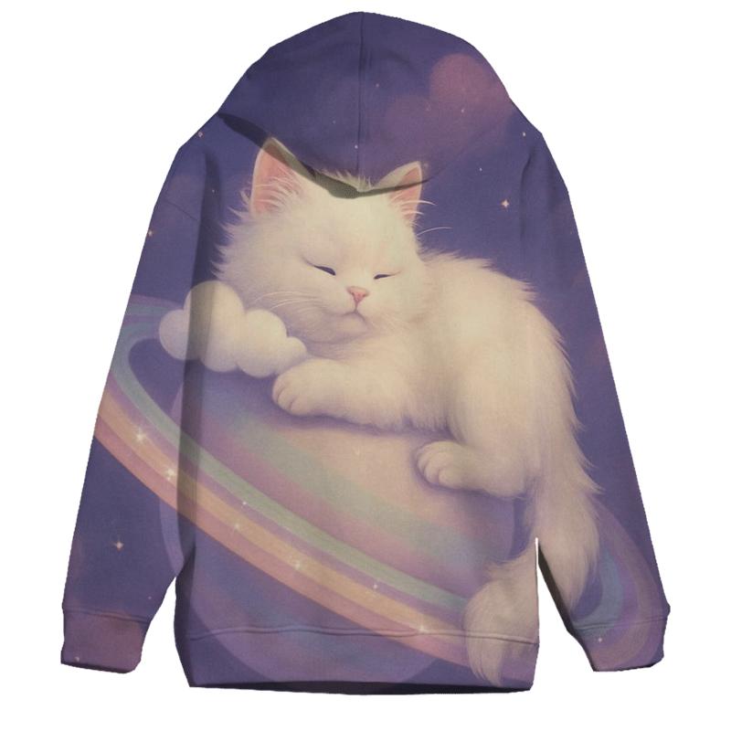 Ringed Planet Cloud Cat hoodie styles