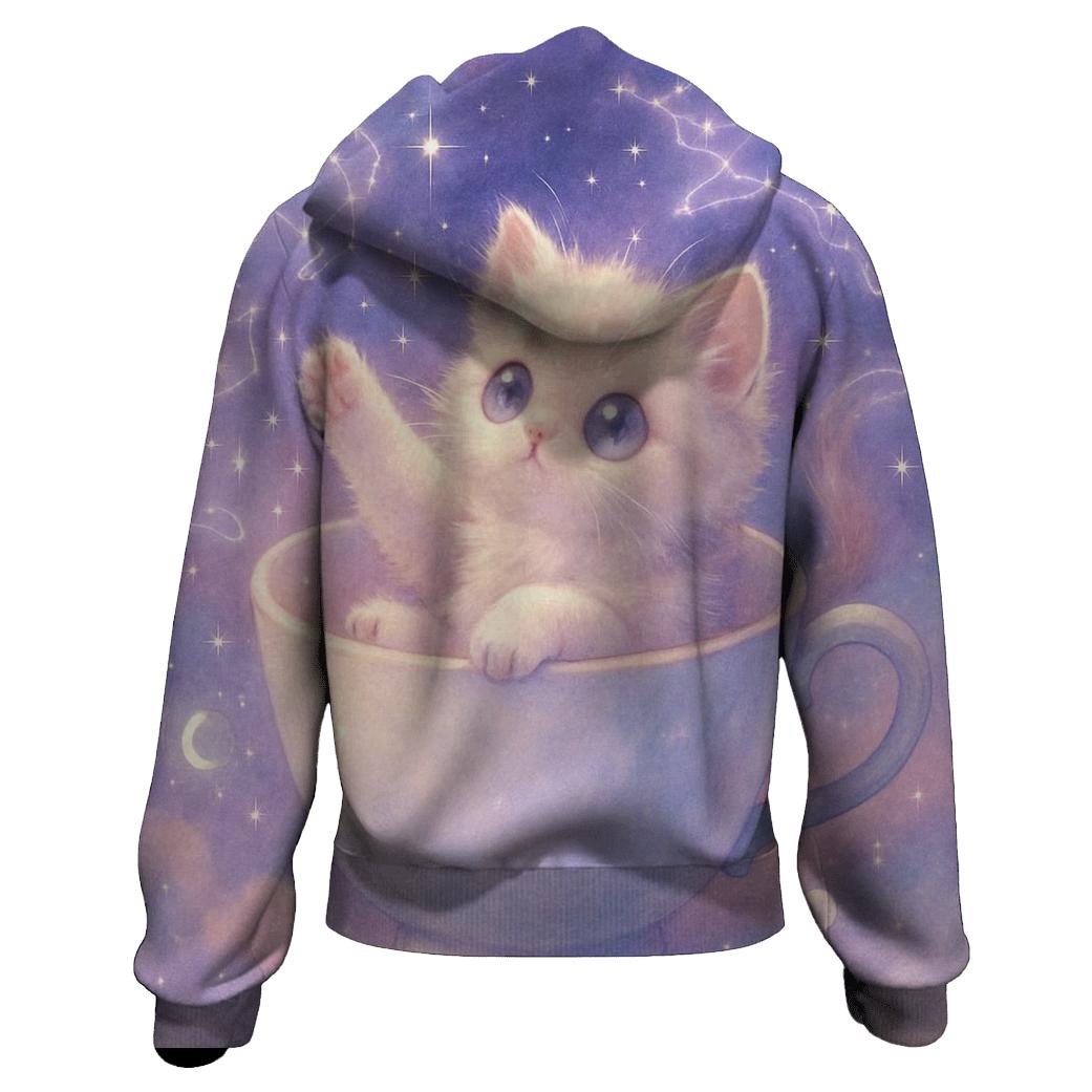 Celestial Teacup Kitten heavyweight hoodies