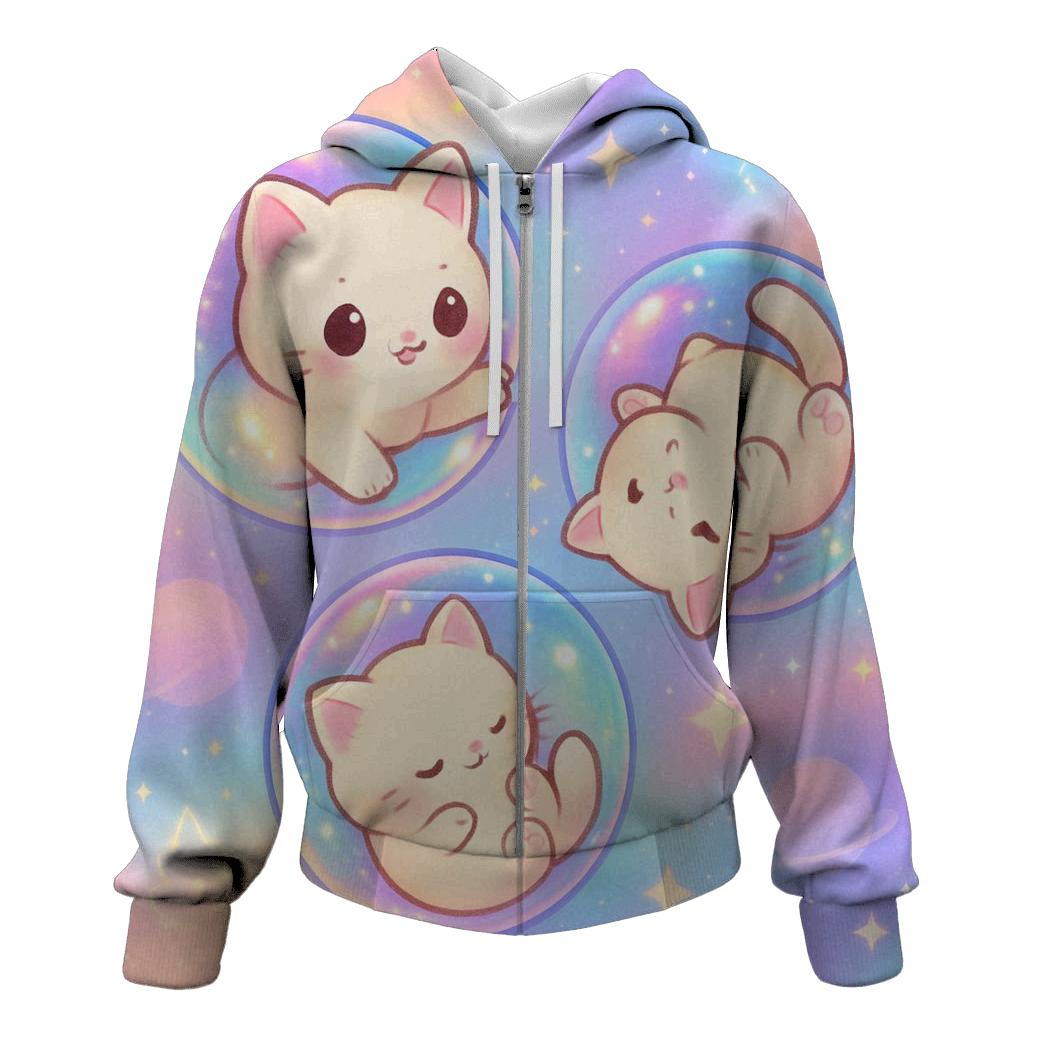 Starlight Bubble Kittens pullover hoodies