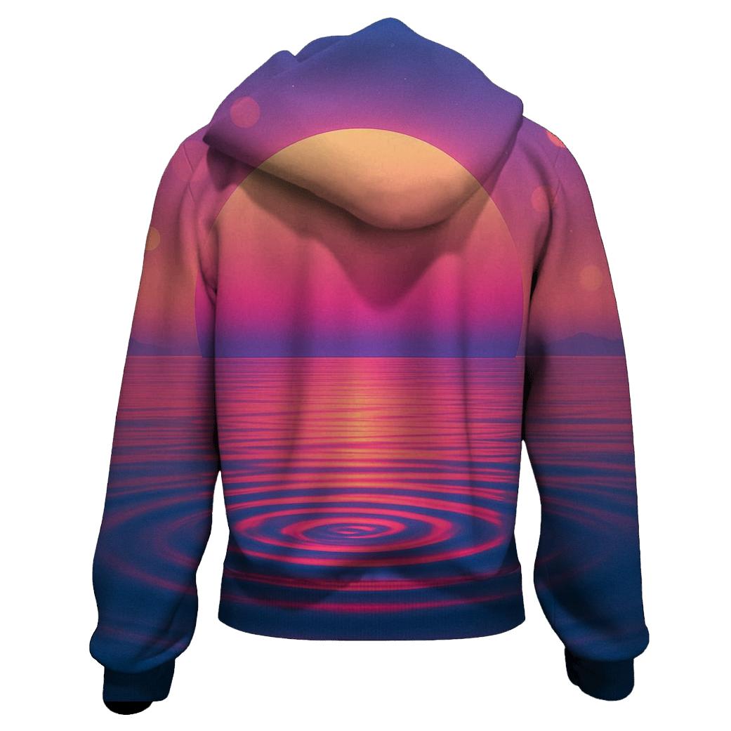 Tidal Aurora Sunset custom hoodies