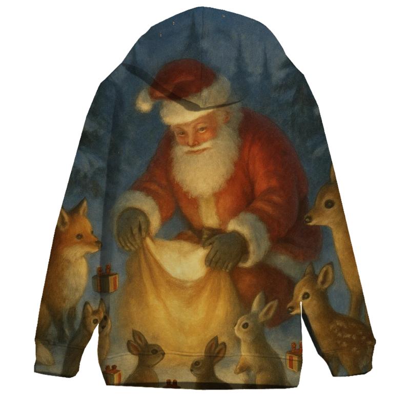 Forest Guardian Santa And Animal Circle hoodie styles