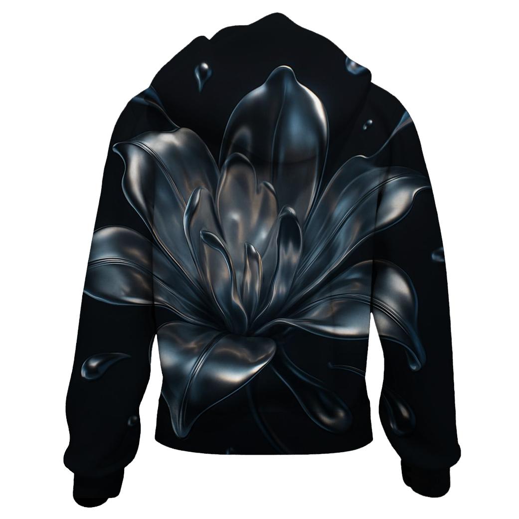 Liquid Chrome Gradient Bloom heavyweight hoodies