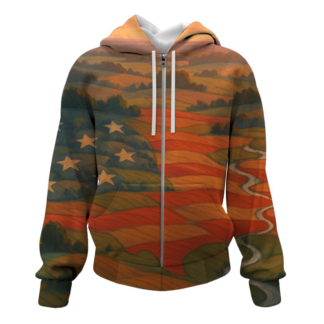 Camouflage Heartland Banner lightweight hoodies