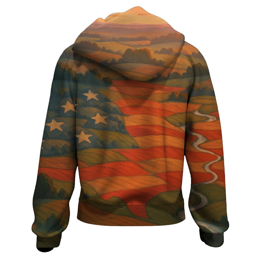Camouflage Heartland Banner lightweight hoodies