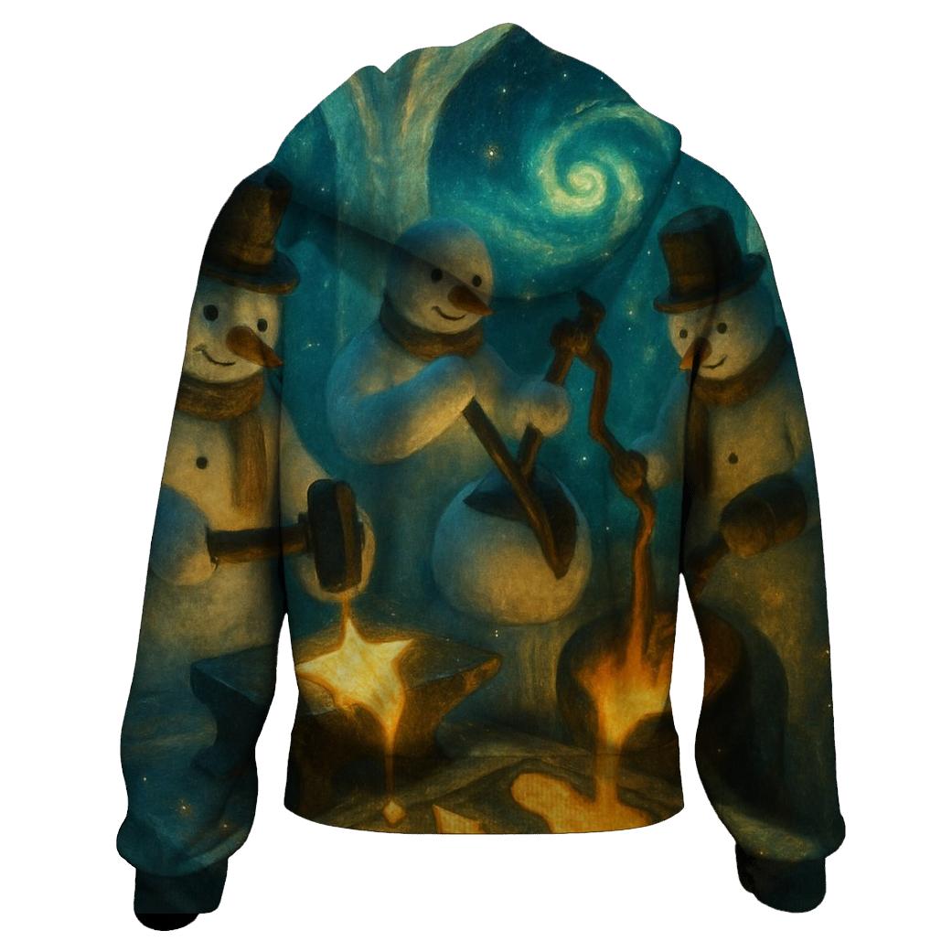 Snowman Star Forge Workshop embroidered hoodies