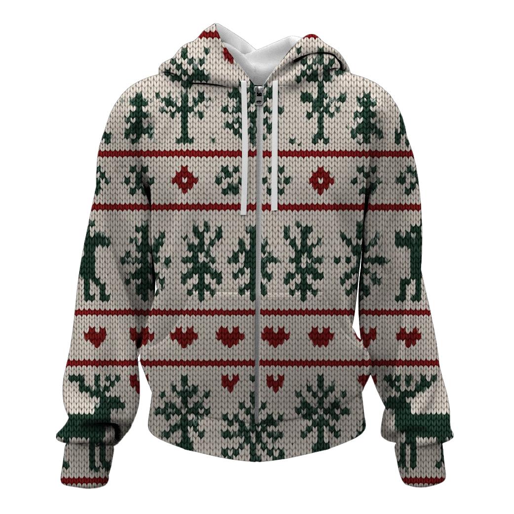 Christmas Sweater Fair Isle Stripe pullover hoodies
