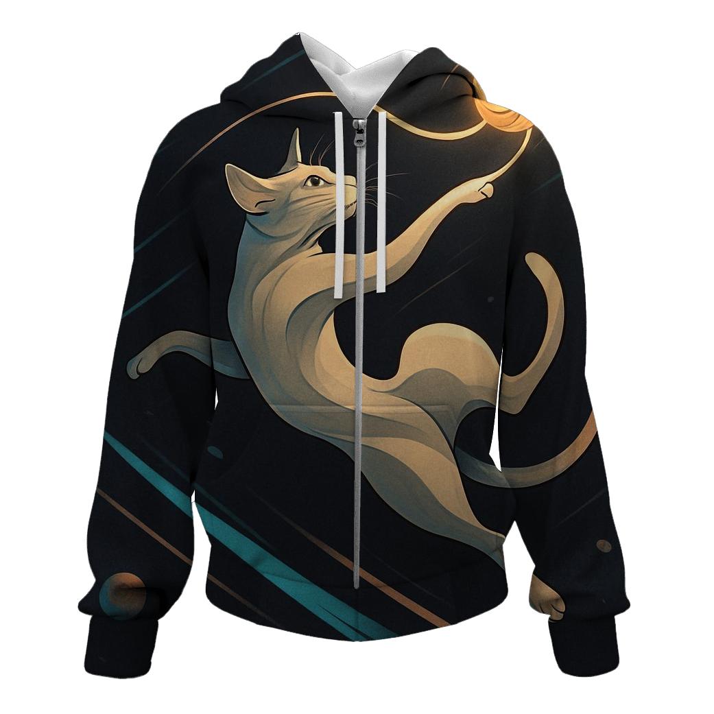 Comet Trail Acrobat Cat premium hoodies