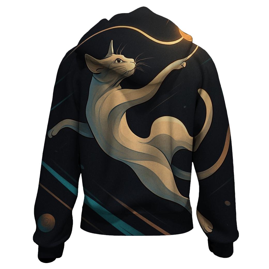 Comet Trail Acrobat Cat premium hoodies