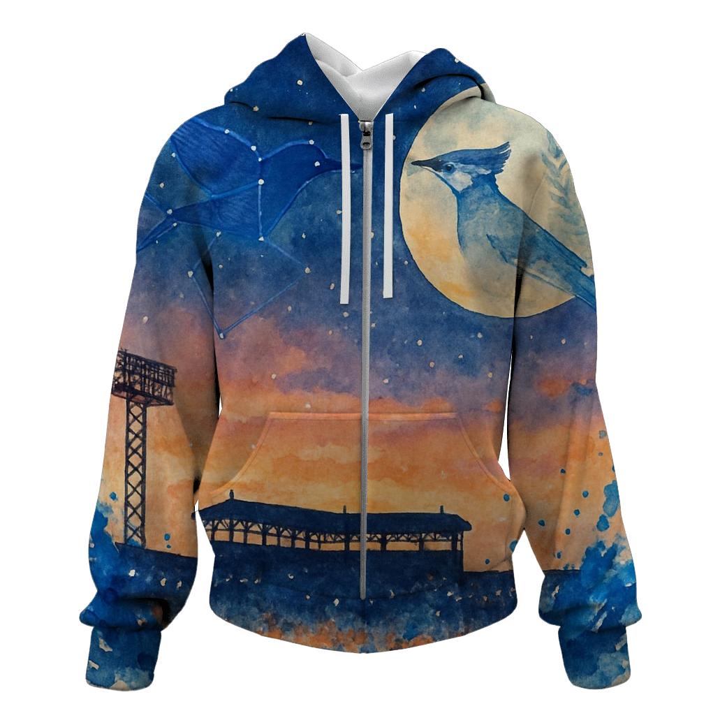 Diamond Horizons With Blue Jays Constellation designer hoodies