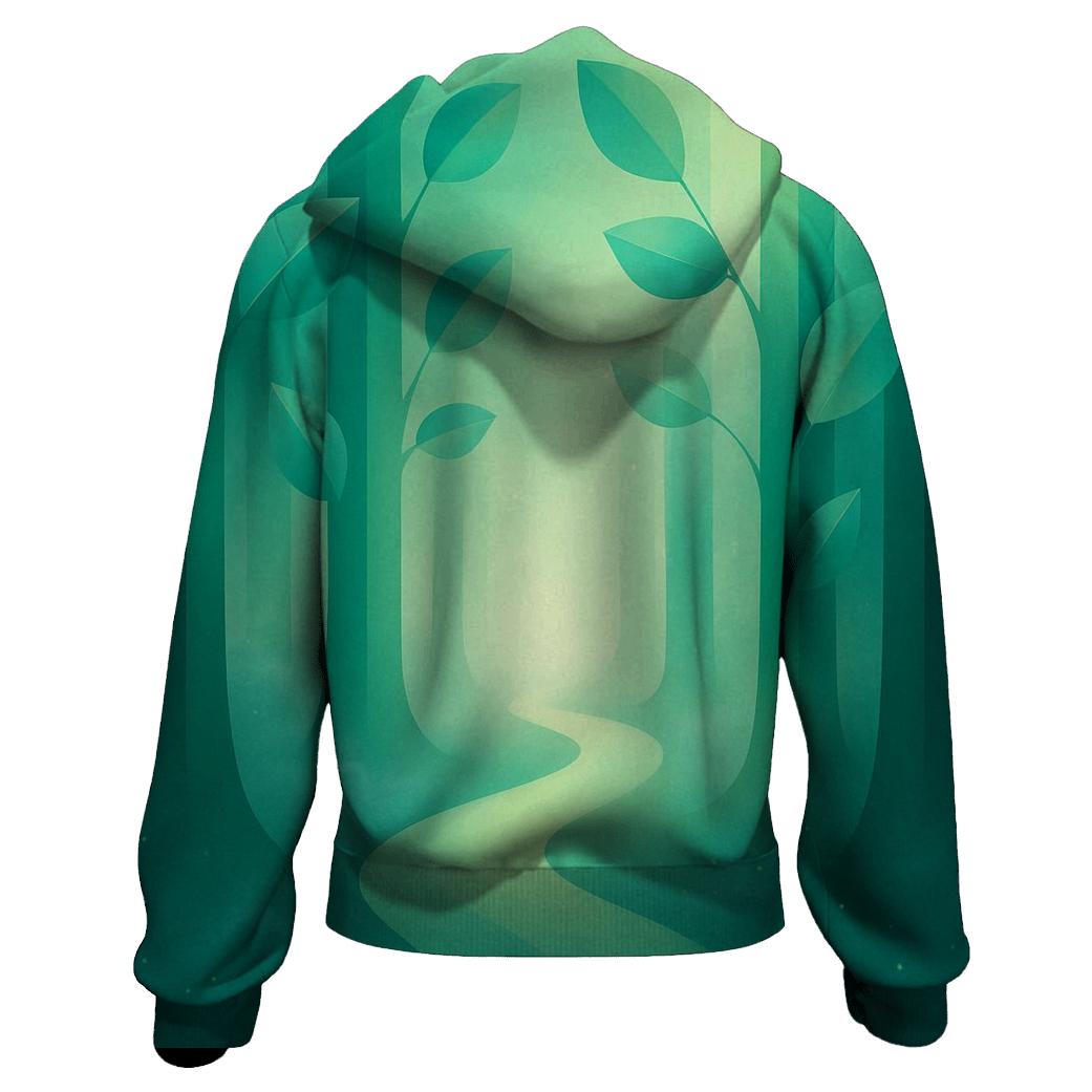 Prismatic Forest Gradient Trails hoodie styles