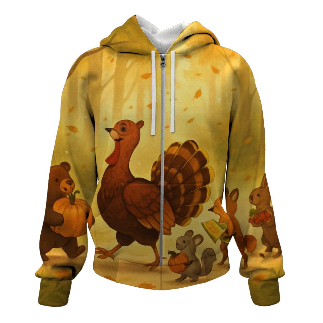Turkey Trot Forest Parade heavyweight hoodies