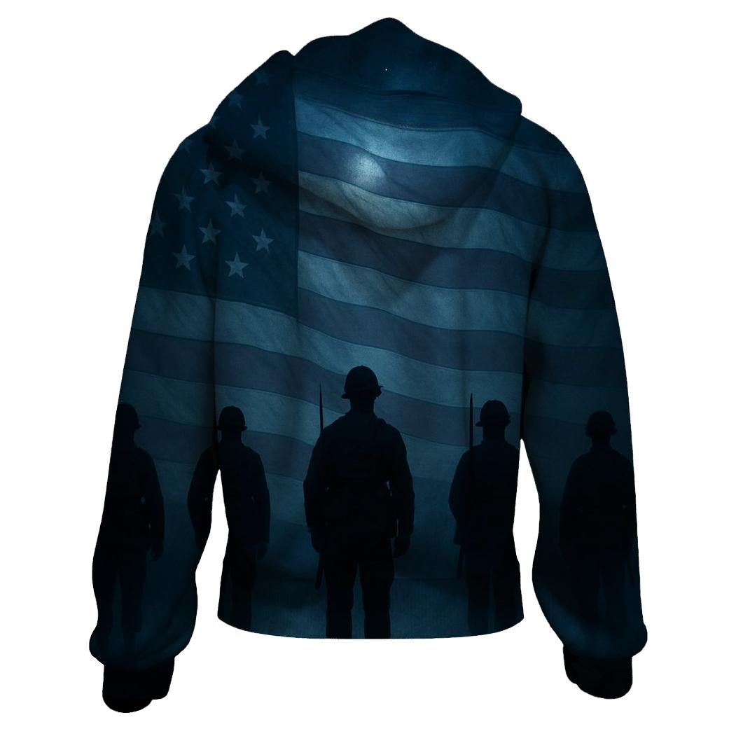 Midnight Battlefield Silhouettes premium hoodies