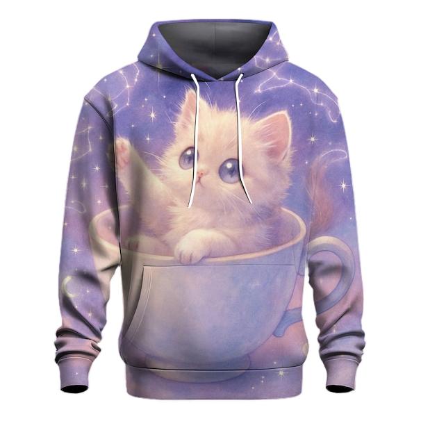 Celestial Teacup Kitten lightweight hoodies