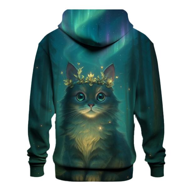 Aurora Crowned Forest Cat pullover hoodies
