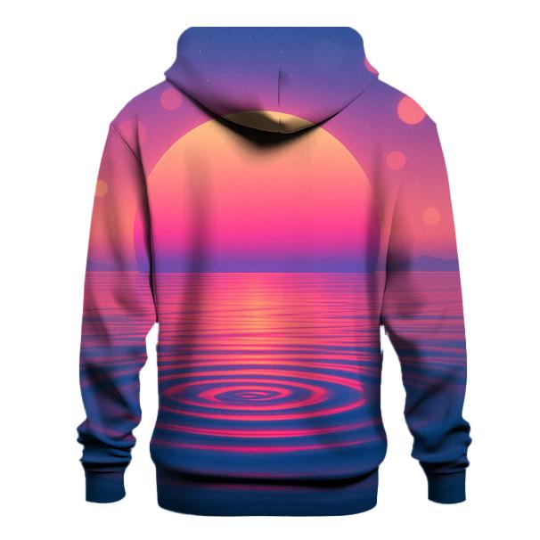 Tidal Aurora Sunset embroidered hoodies