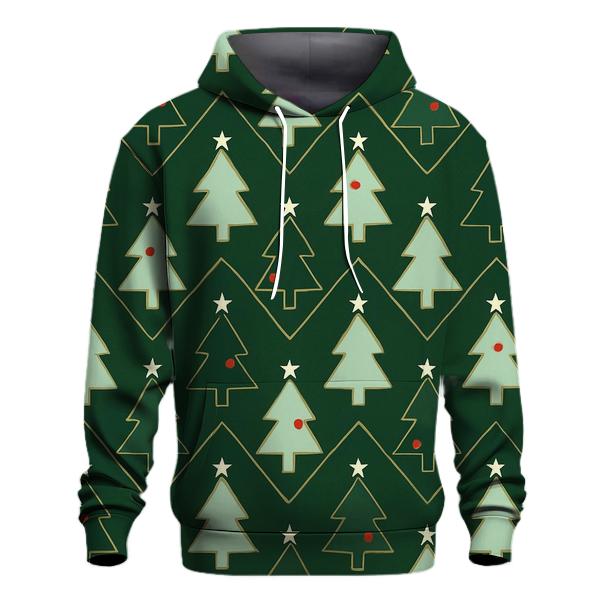 Pine Tree Chevron Forest On Deep Green pullover hoodies