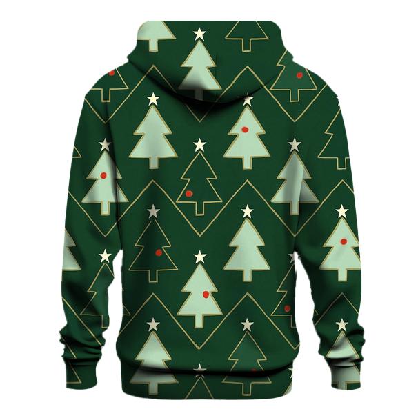 Pine Tree Chevron Forest On Deep Green pullover hoodies