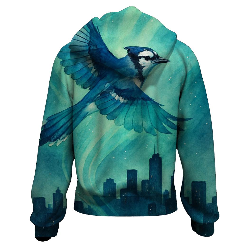 Aurora Flight Blue Jays Skyline embroidered hoodies