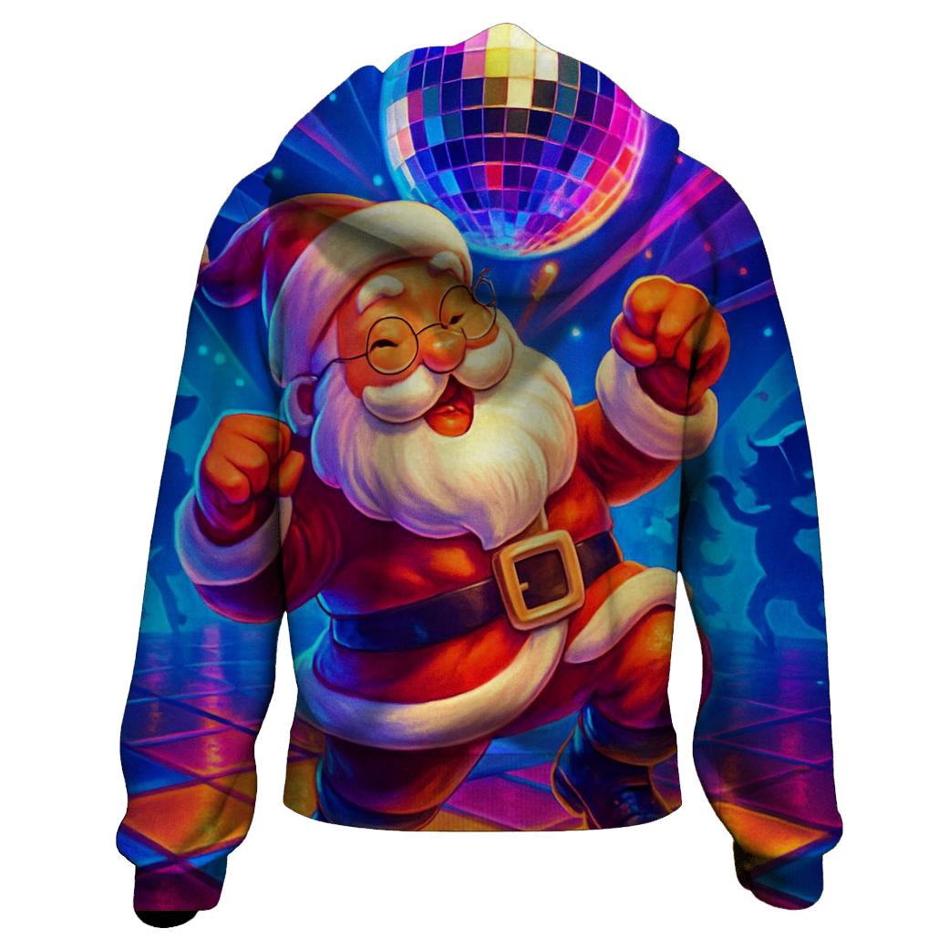 Disco Inferno Santa Dance Floor lightweight hoodies