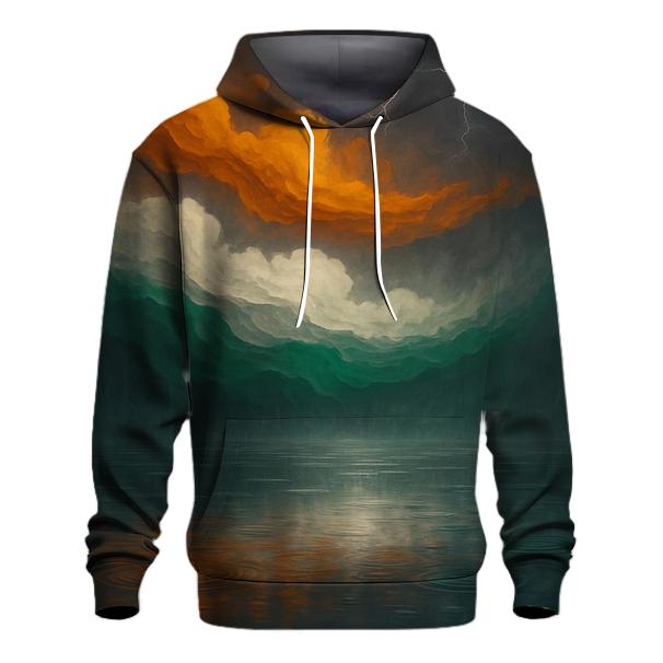 Indian Monsoon Sky Abstract Flag Reflection zip-up hoodies