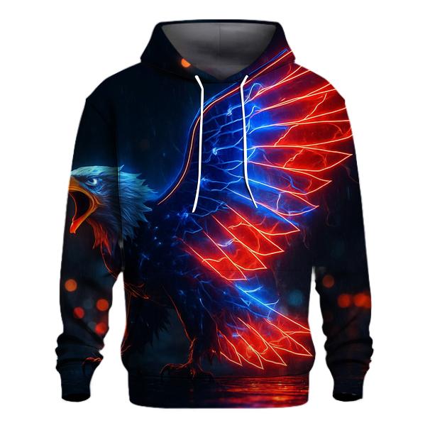 Neon Thunder Eagle heavyweight hoodies