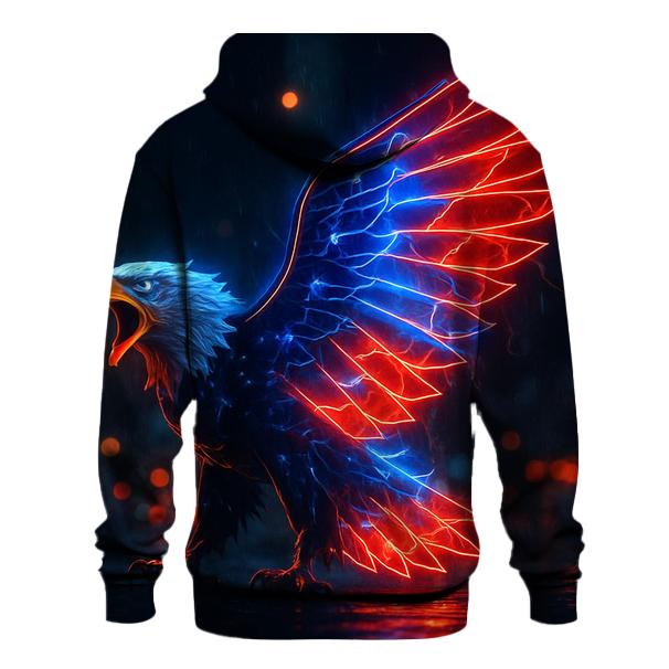 Neon Thunder Eagle heavyweight hoodies