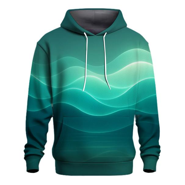 Oceanic Gradient Wave Grid hoodie trends