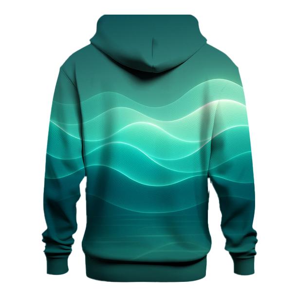 Oceanic Gradient Wave Grid hoodie trends