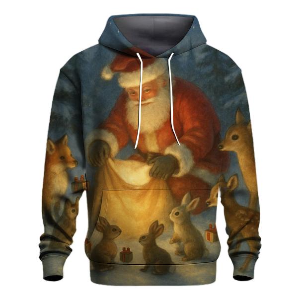 Forest Guardian Santa And Animal Circle heavyweight hoodies