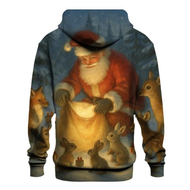 Forest Guardian Santa And Animal Circle heavyweight hoodies