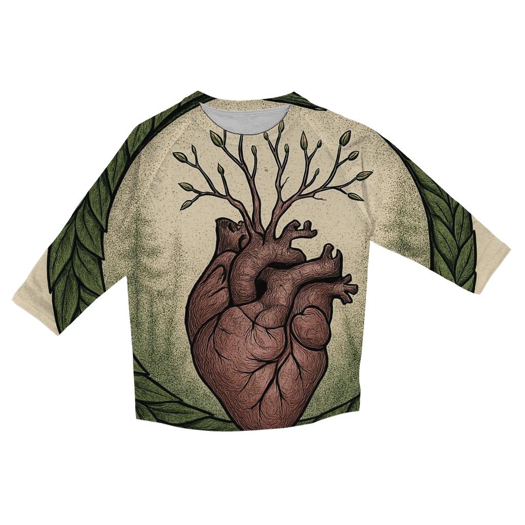 Forest Heart Ouroboros fashion 3/4 sleeve shirts
