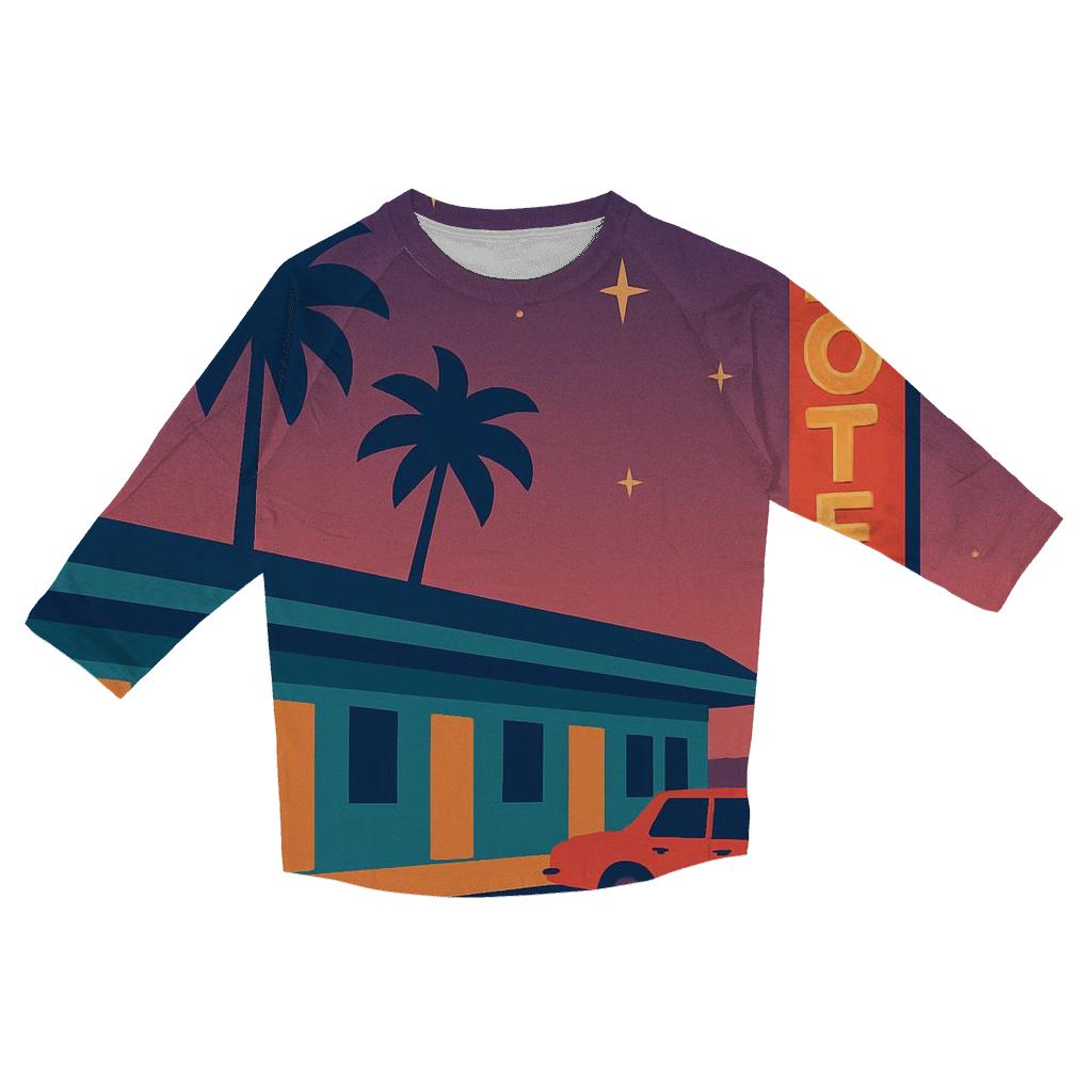 Starlight Motel Highway casual three quarter sleeve shirts
