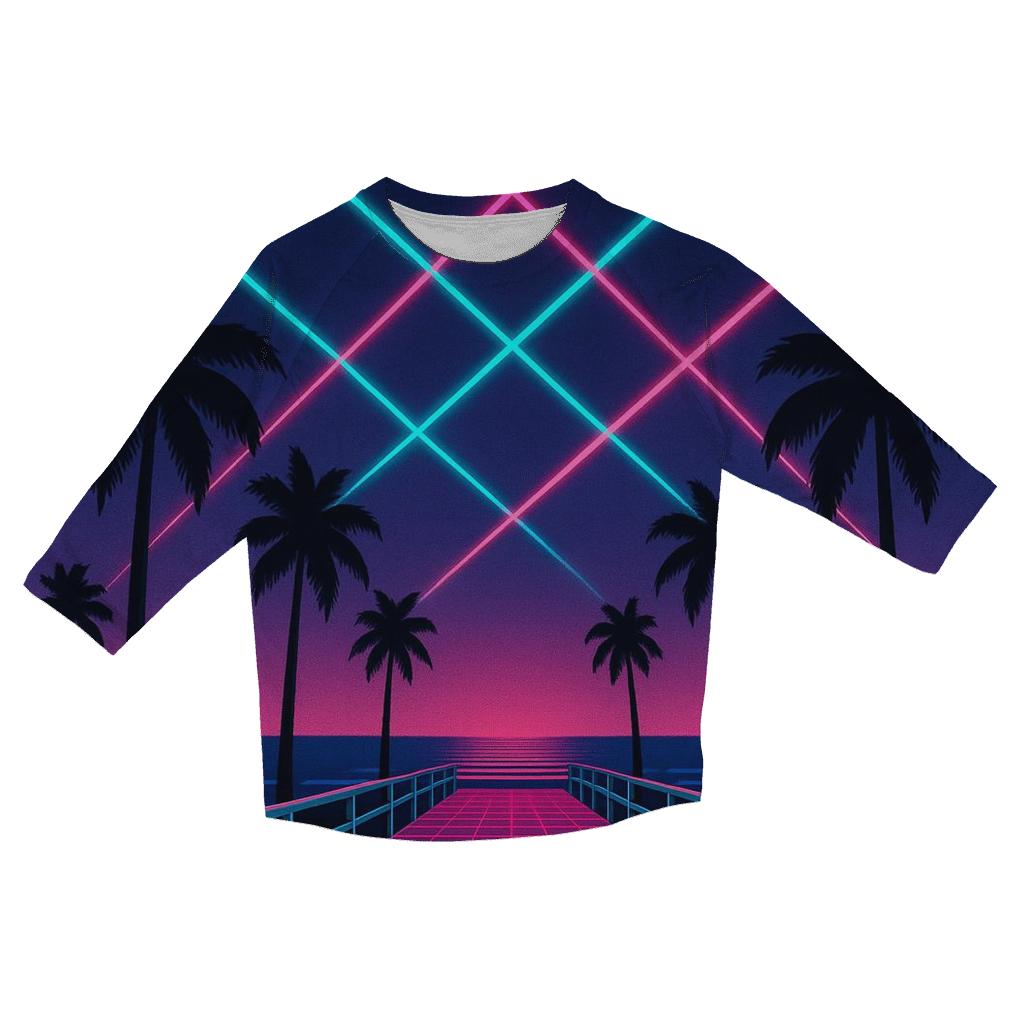 Laser Midnight Boardwalk custom 3/4 sleeve shirts
