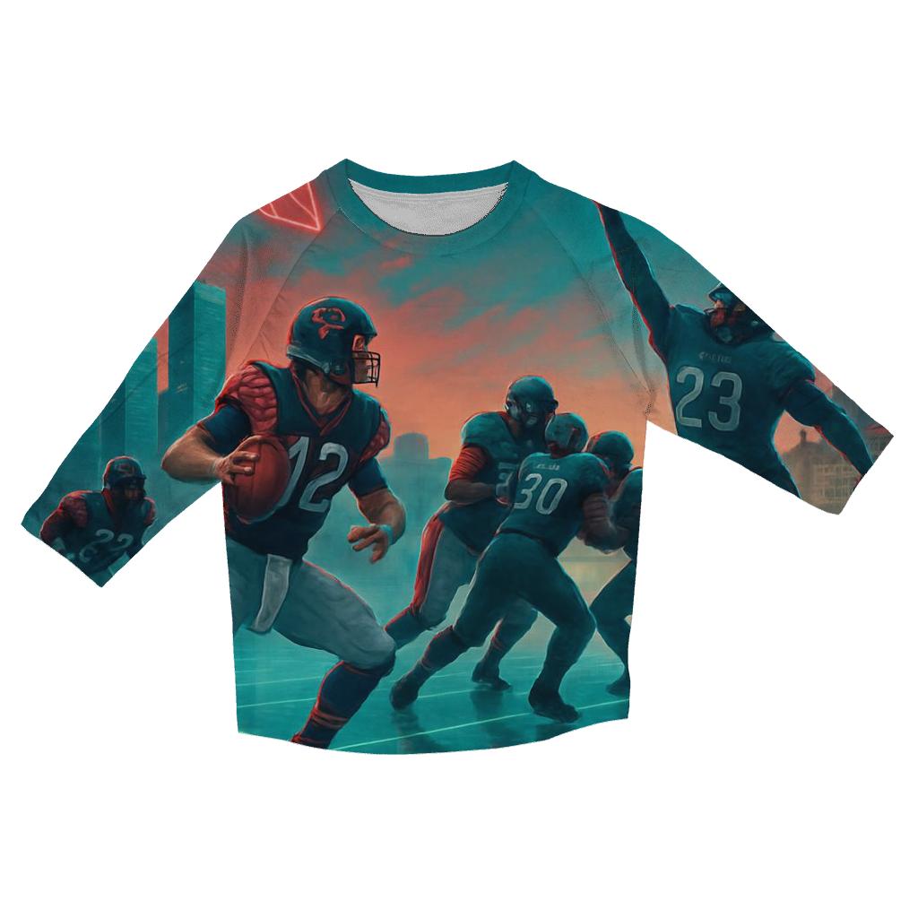 Skyline Showdown Between Feathers And Claws casual three quarter sleeve shirts