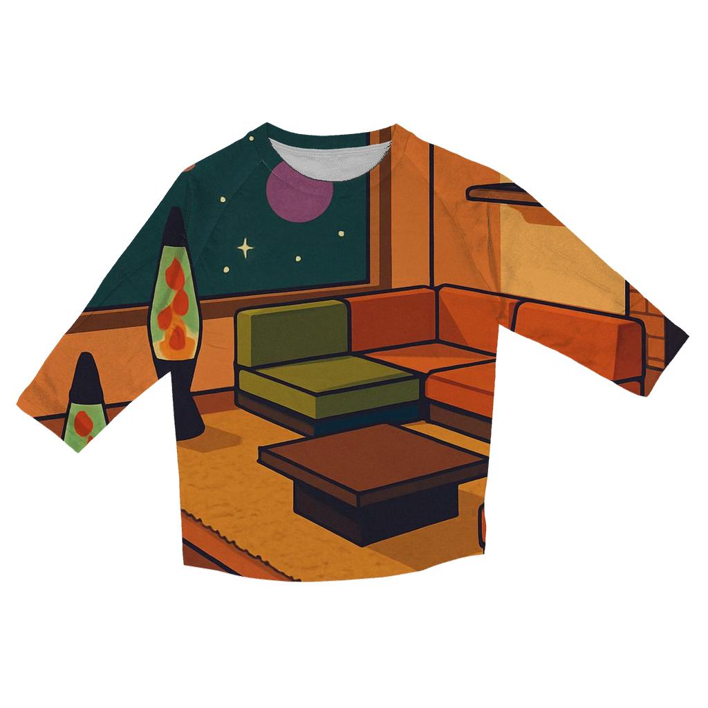 Galactic Lava Lounge personalized 3/4 sleeve tees