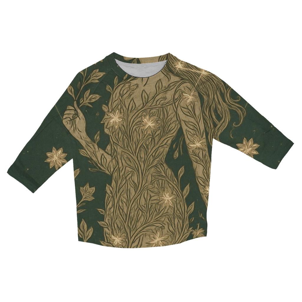 Virgo Botanical Star Garden designer 3/4 sleeve blouses