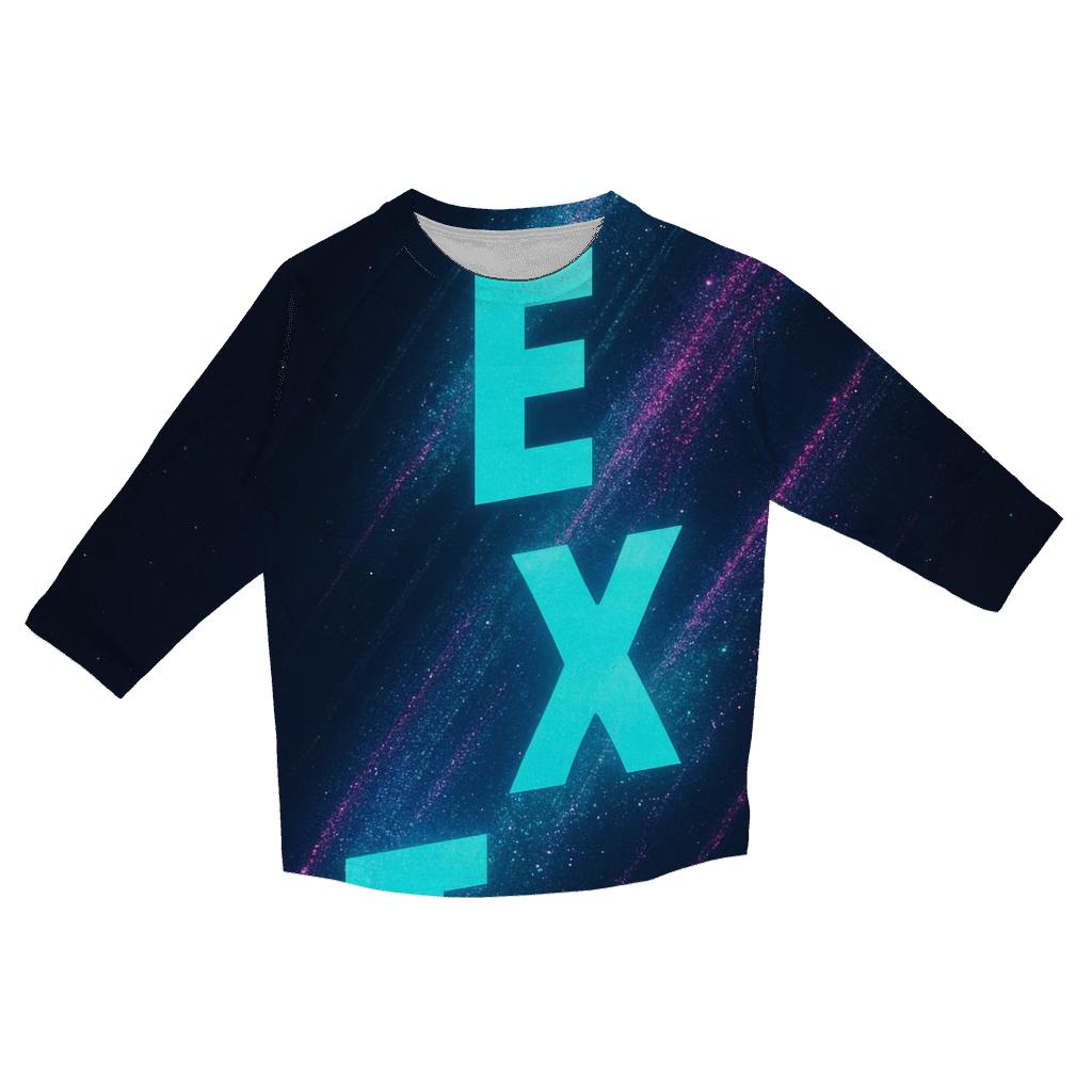 Astral Typographic Cascade custom 3/4 sleeve shirts