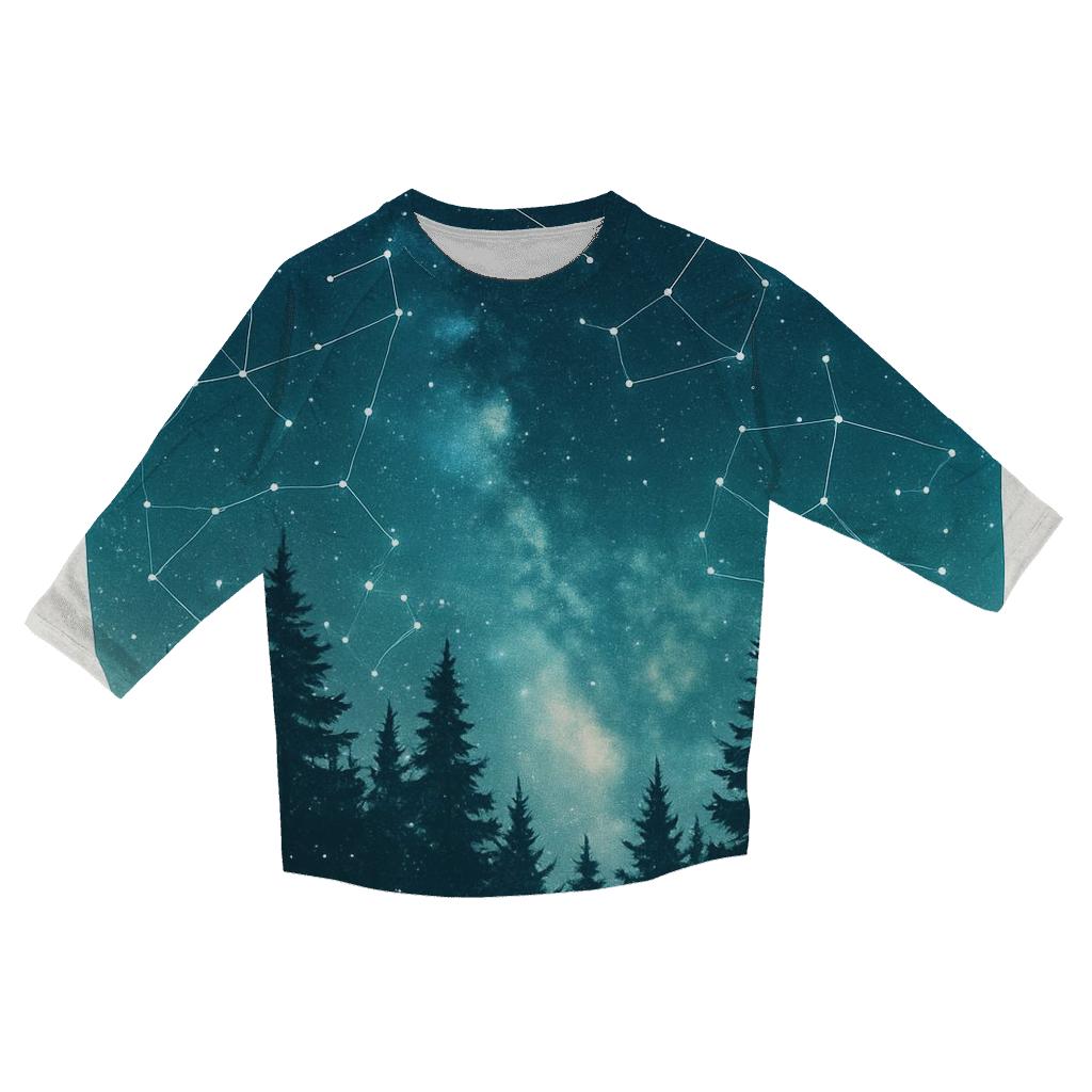 Celestial Forest Double Exposure personalized 3/4 sleeve tees