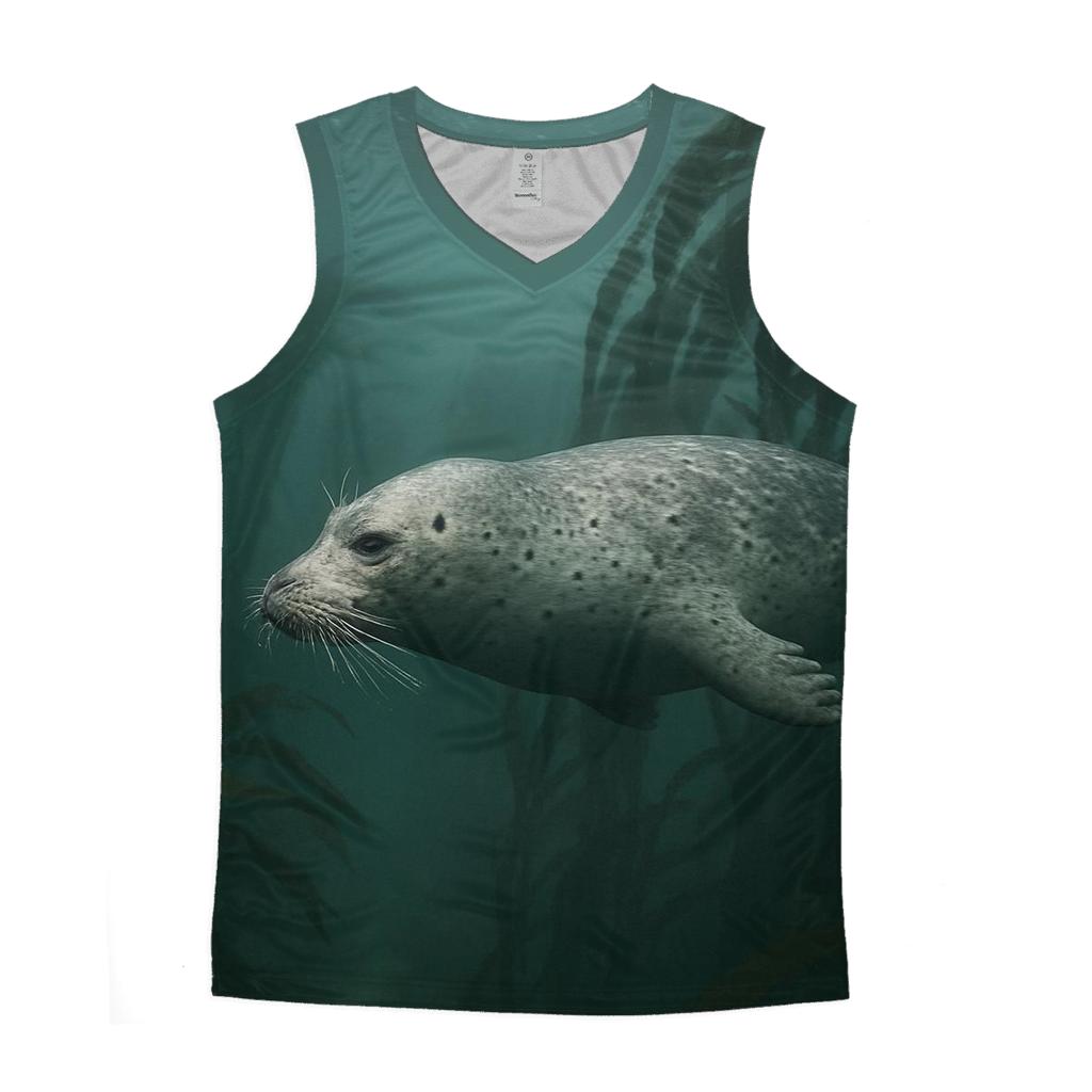 Kelp Forest Patrol Harbor Seal cotton sleeveless tops