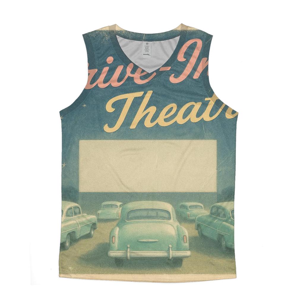 Retro Drive In Movie Romance sports performance tank tops