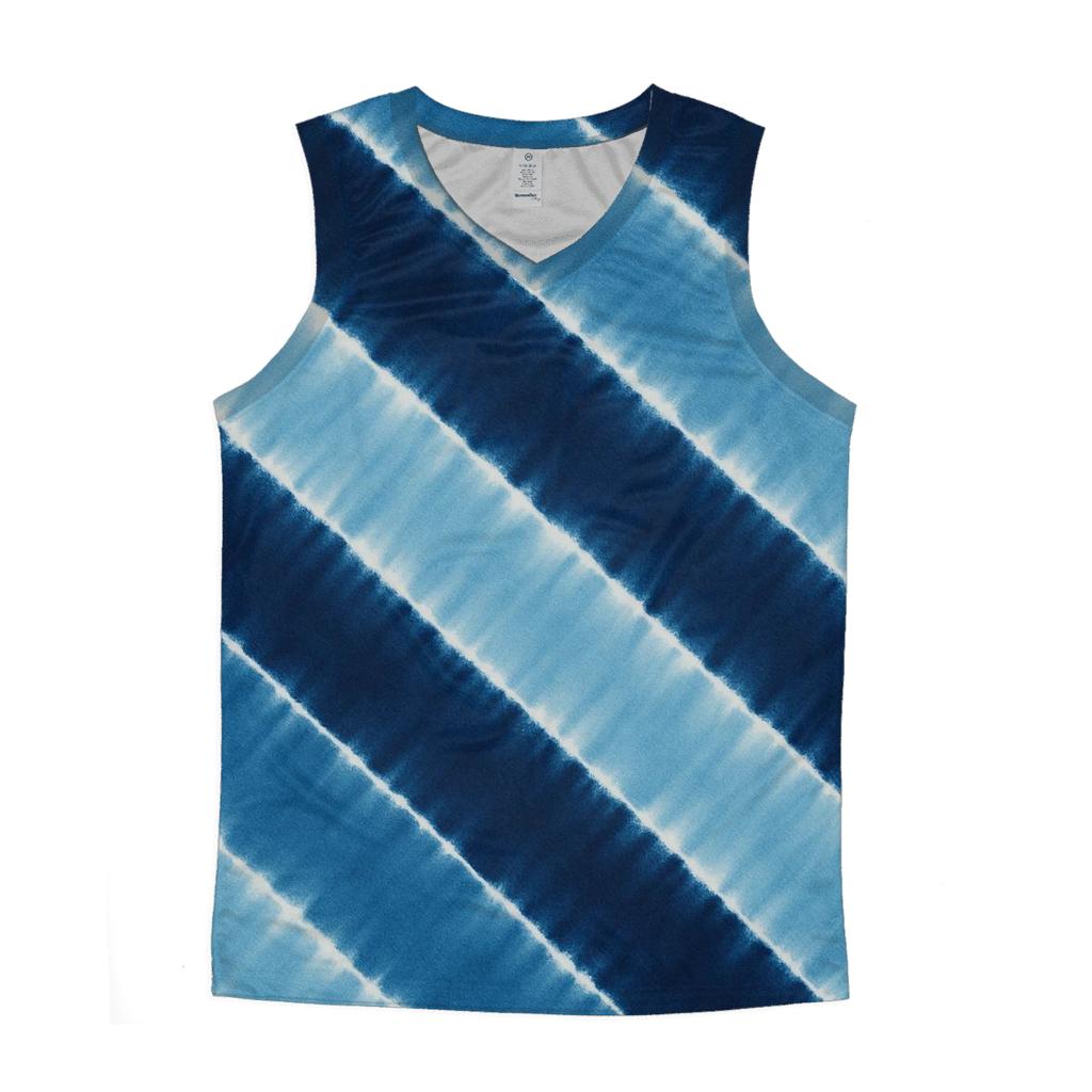 Indigo Cascade Arashi Diagonals trendy fitted tank tops