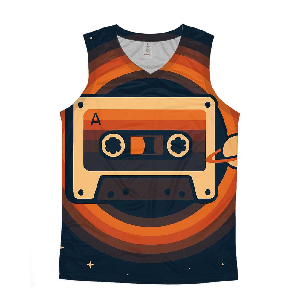 Orbiting Cassette Waves designer workout tanks