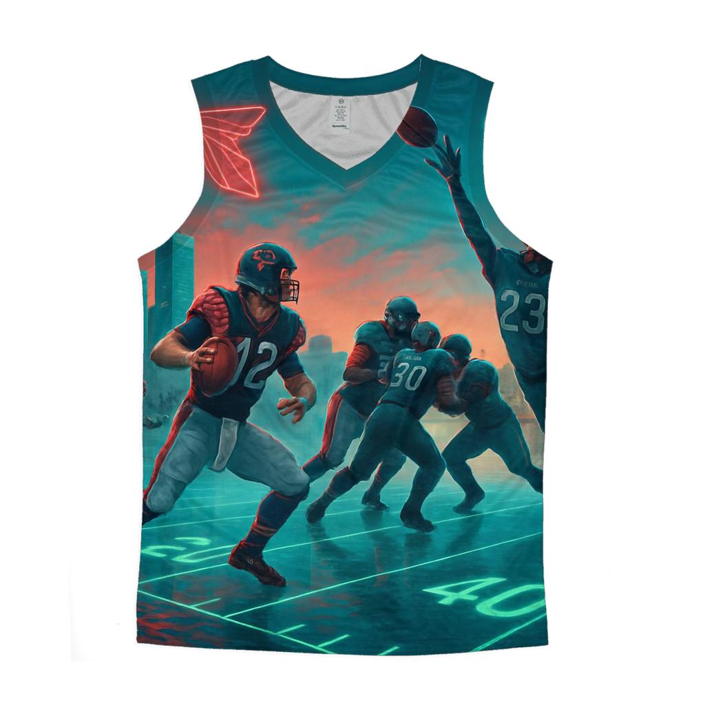 Skyline Showdown Between Feathers And Claws sports performance tank tops