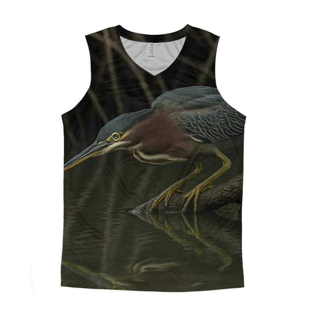 Mangrove Stillness Green Heron stylish racerback tanks
