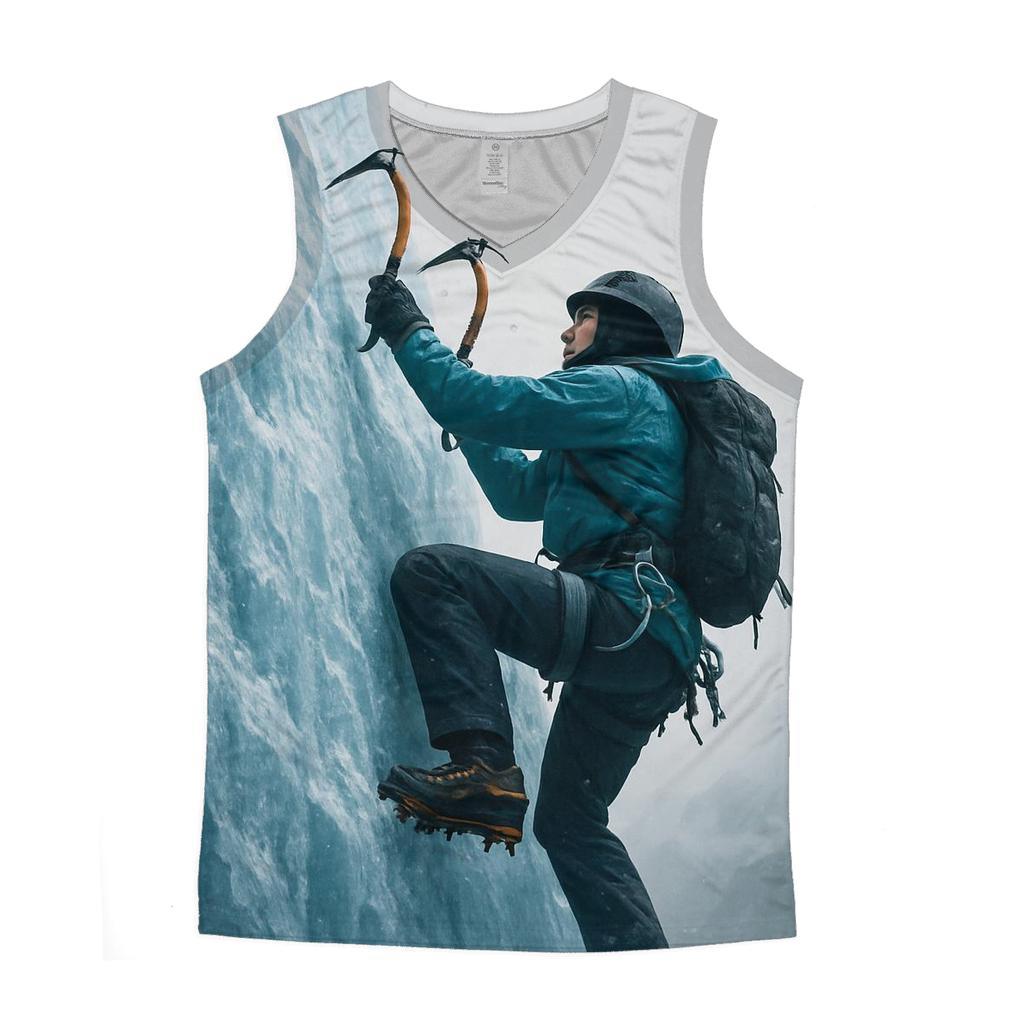 Ice Climbing Frozen Ascent custom tank tops