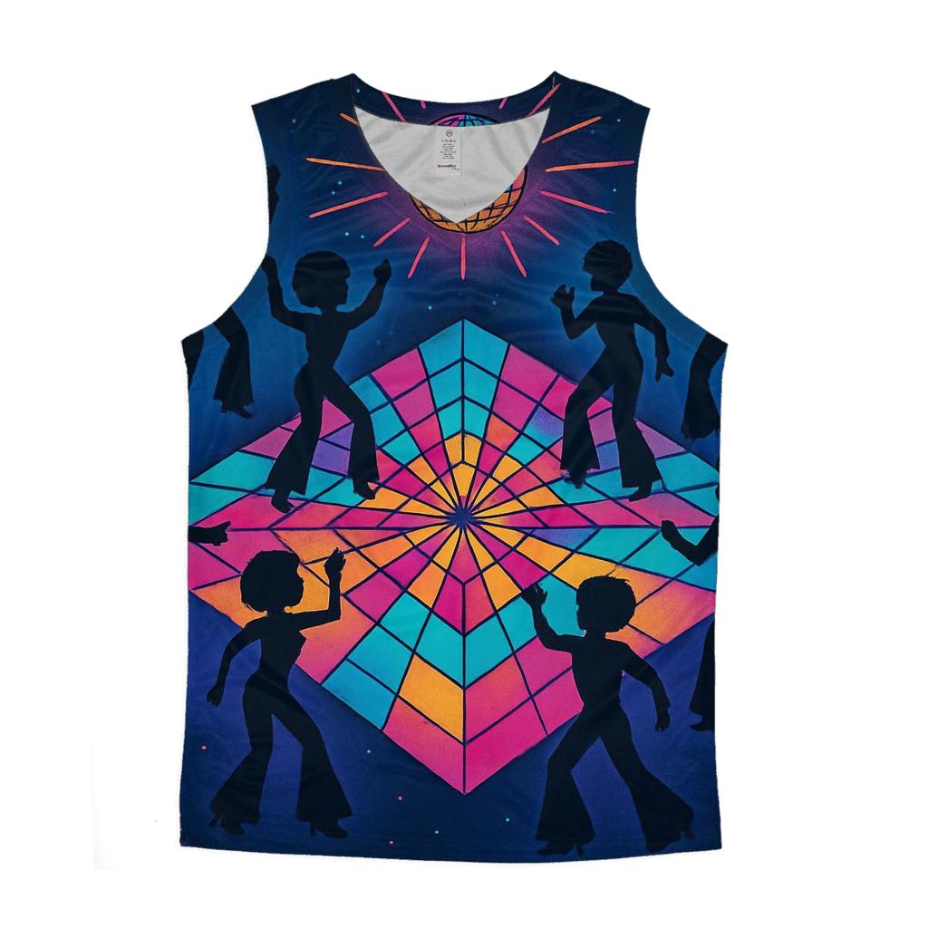 Nebula Dance Floor Grid stylish racerback tanks