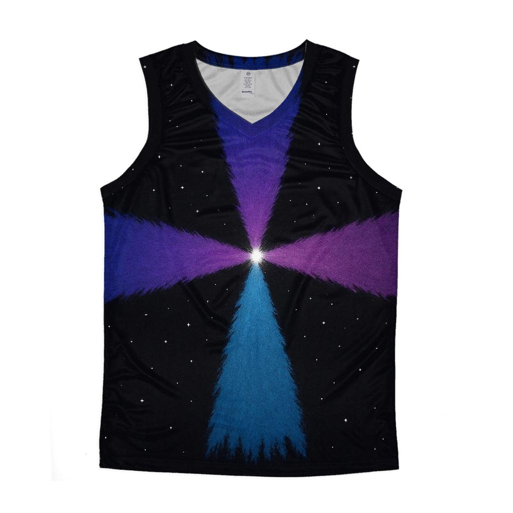 Pulsar Beam Fan Quartet graphic print tank tops
