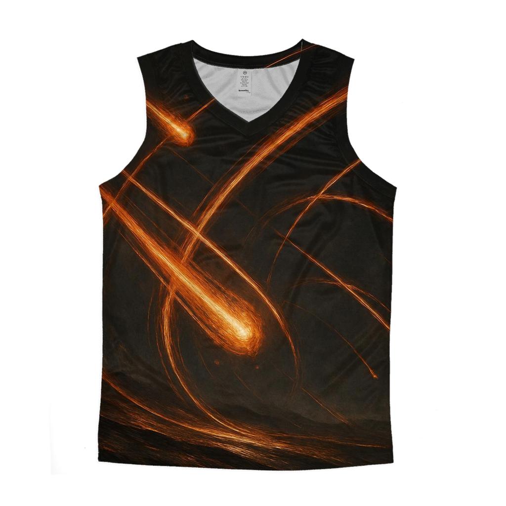 Copper Comet Trails personalized athletic tanks
